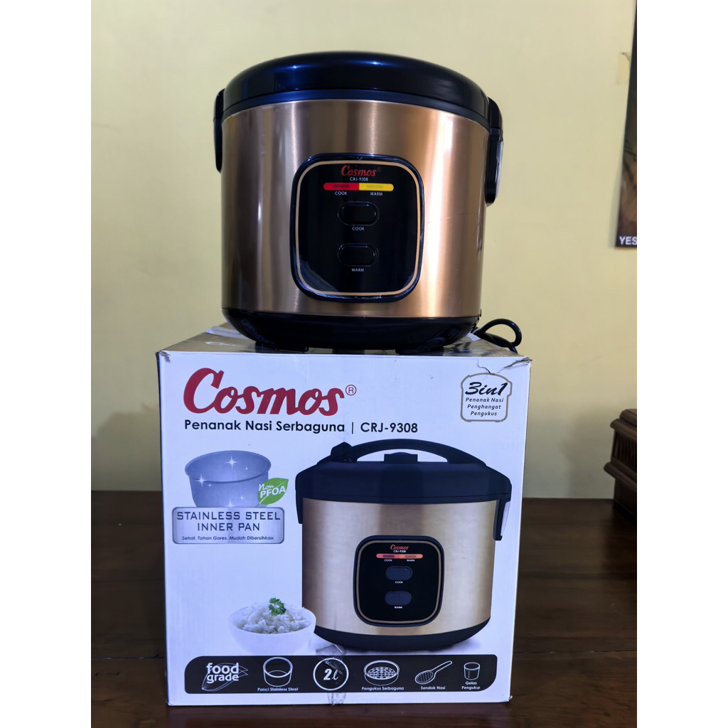 Rice Cooker Cosmos CRJ 9308 2liter Magicom Stainless Steel