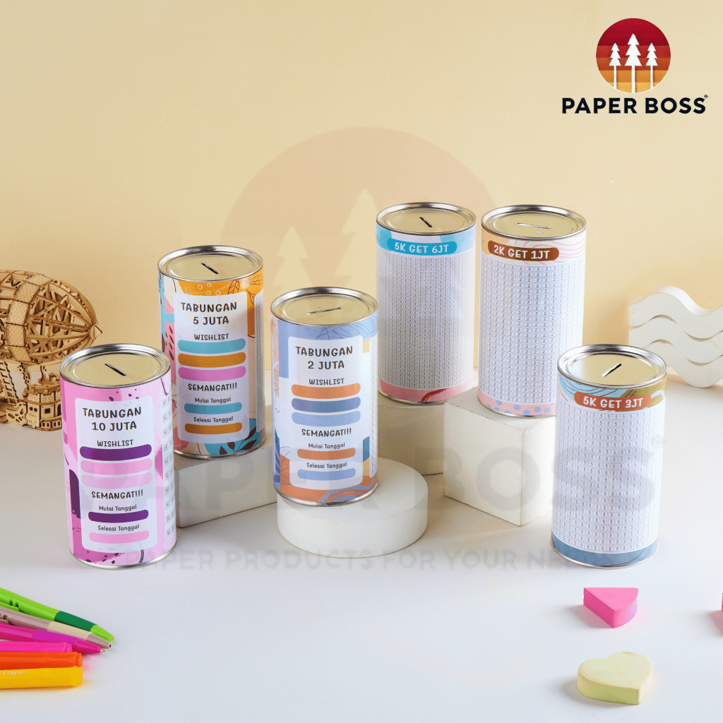 Celengan Target 4 Viral Small TERMURAH SEINDONESIA KOMPOSIT TABUNGAN KECIL PAPERTUBE CELENGAN KERTAS