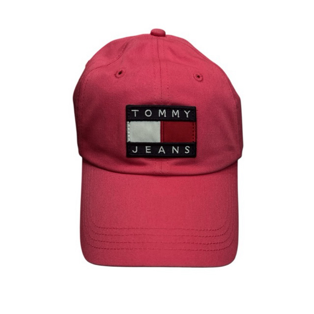 topi Tommy jeans merah muda original baru