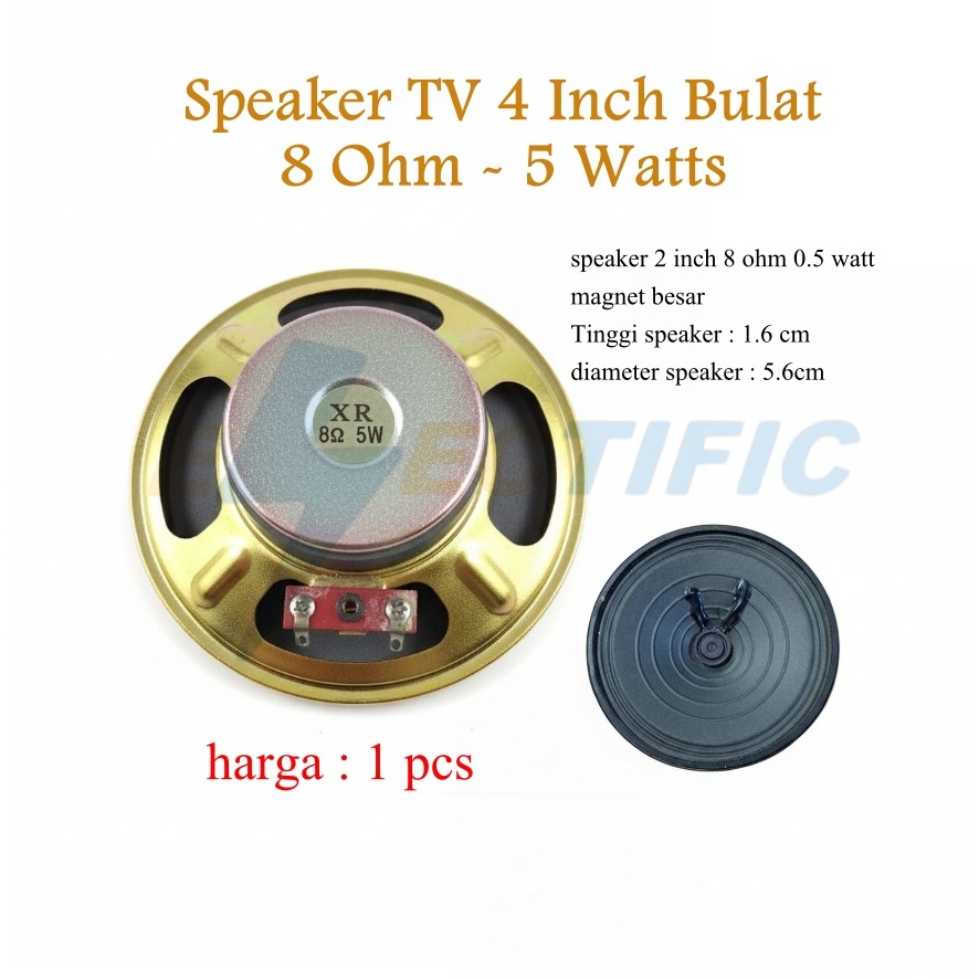 Speaker TV 4 inch Bulat XR Speaker 8 Ohm 5 Watt Murah Meriah