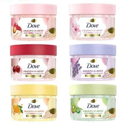 Po Japan-Dove Body Scrub Exfoliating 298g Moisturizing/Dove Creamy Scrub 8 Varian