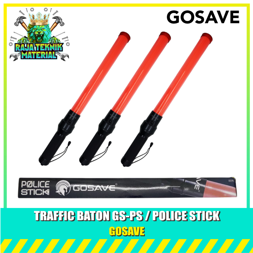 GOSAVE Lampu Tongkat Oren / Stick Lamp Panjang - Tongkat Polisi Lalu Lintas / Tongkat Atur Jalan Par