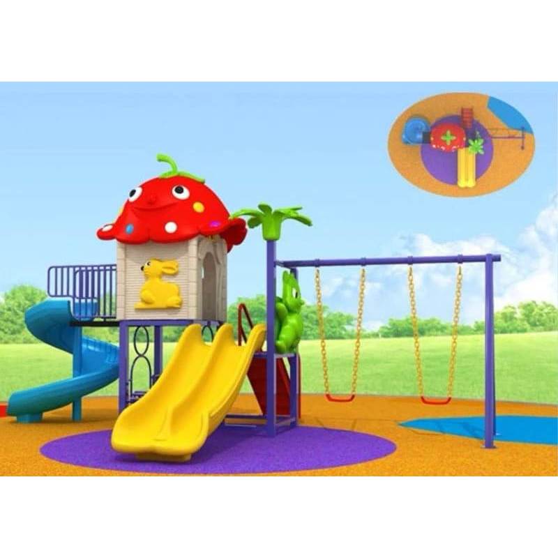 Outdoor Playground Mainan Anak Perosotan Besar Ayunan Taman Bermain Anak Playground Set Outdoor