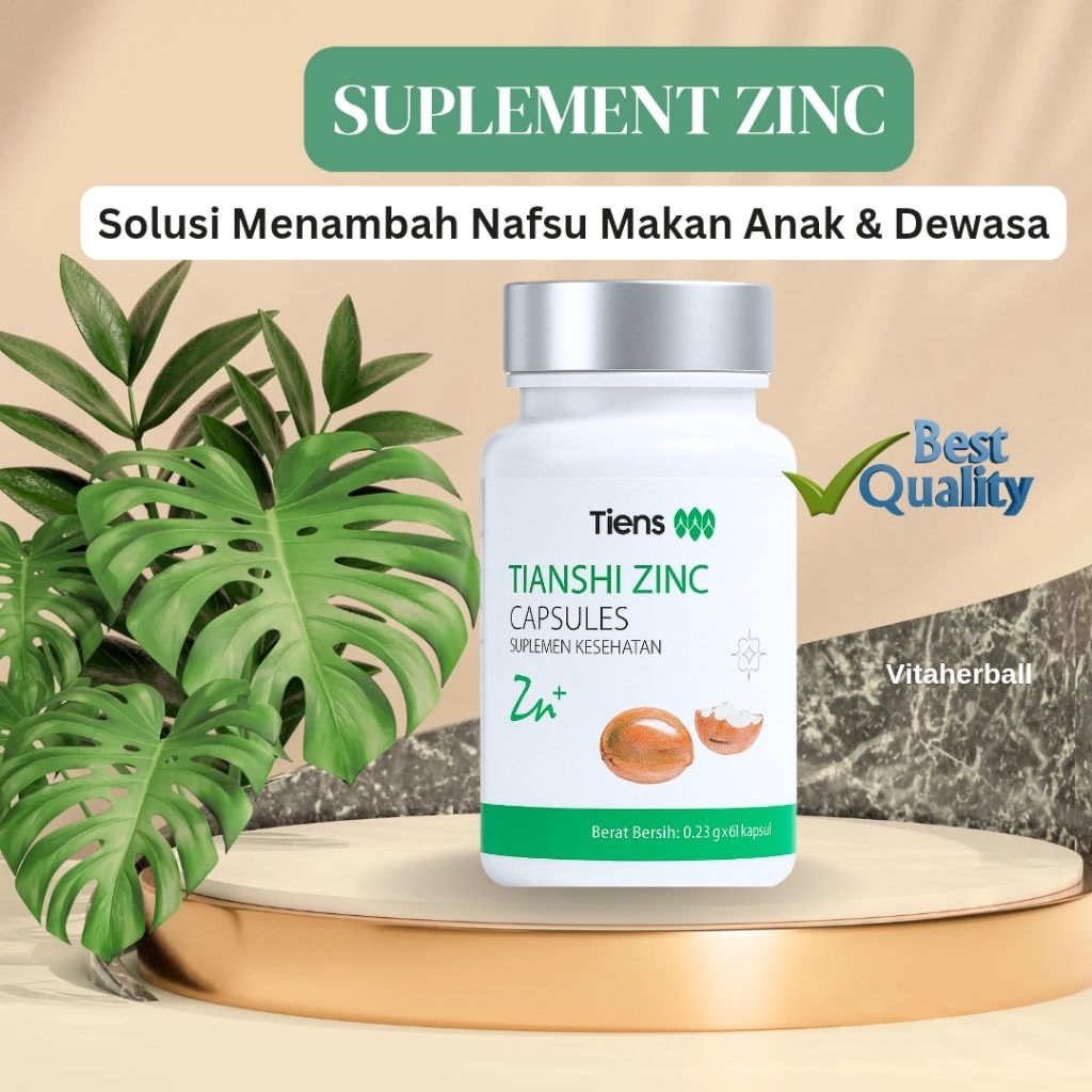 Tianshi Zinc Tiens Penggemuk Badan Anak ZINC VITAMIN PENAMBAH NAFSU MAKAN ANAK USIA 1 TAHUN KEATAS |
