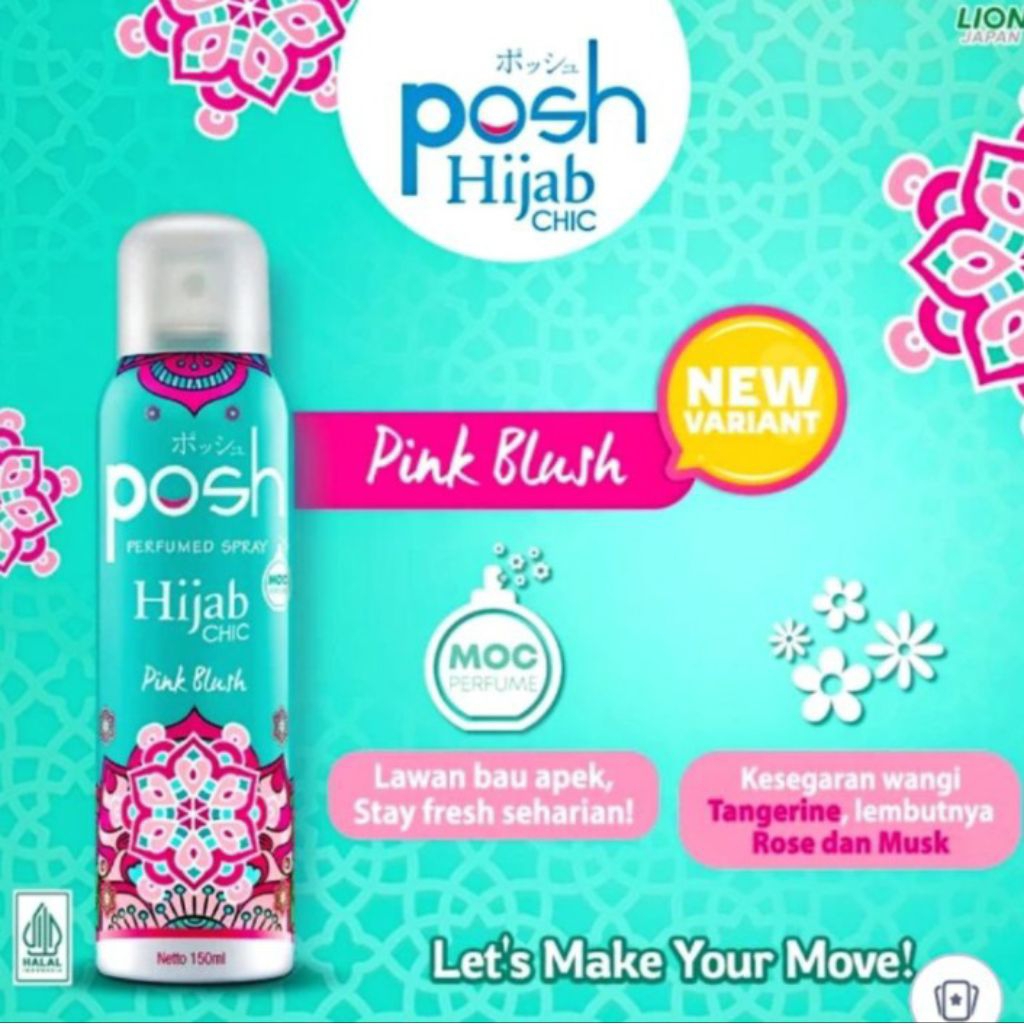 POSH, PARFUM POSH, MINYAK WANGI POSH, POSH PERFUMED SPRAY HIJAB, PARFUM HIJAB, PARFUM POSH KALENG, P