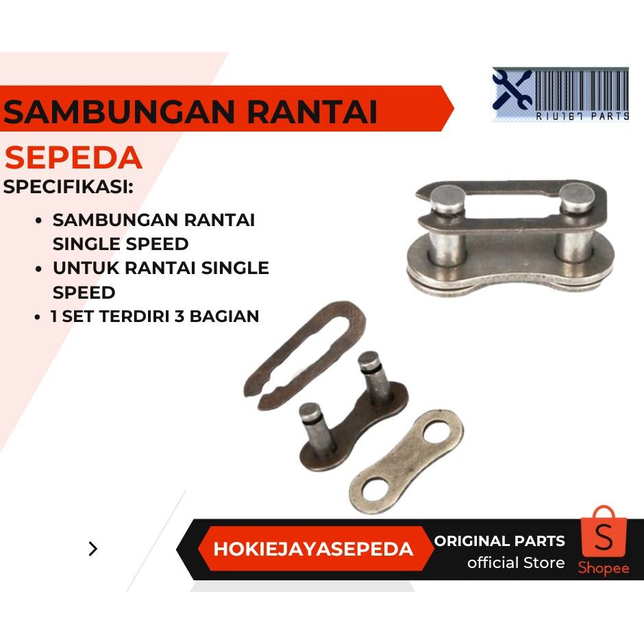 PROMO SAMBUNGAN RANTAI SEPEDA SINGLE SPEED - Tanpa operan