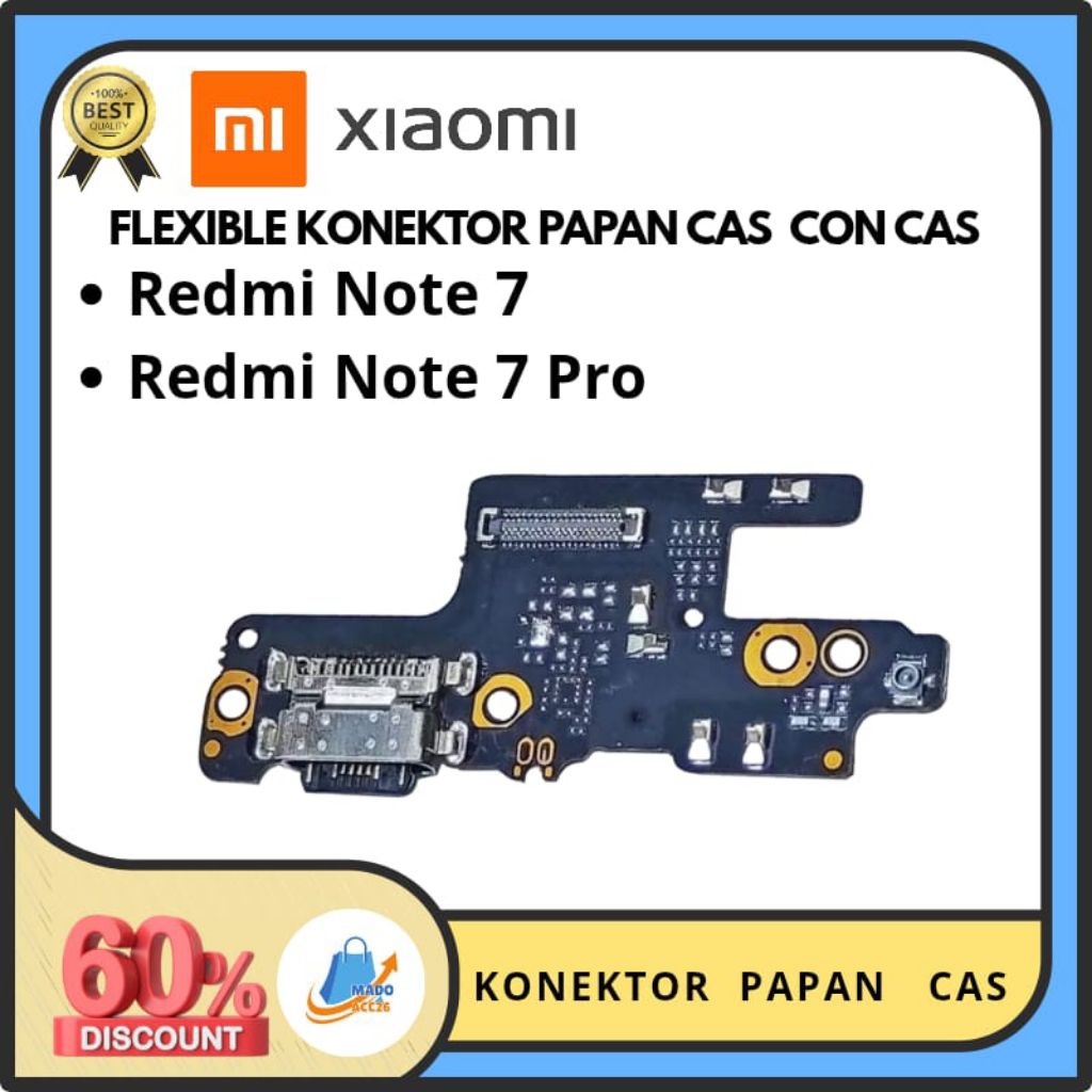 Redmi Not 7/Not 7 Pro Original Flexible konektor Papan Cas + Con H/F+Mic
