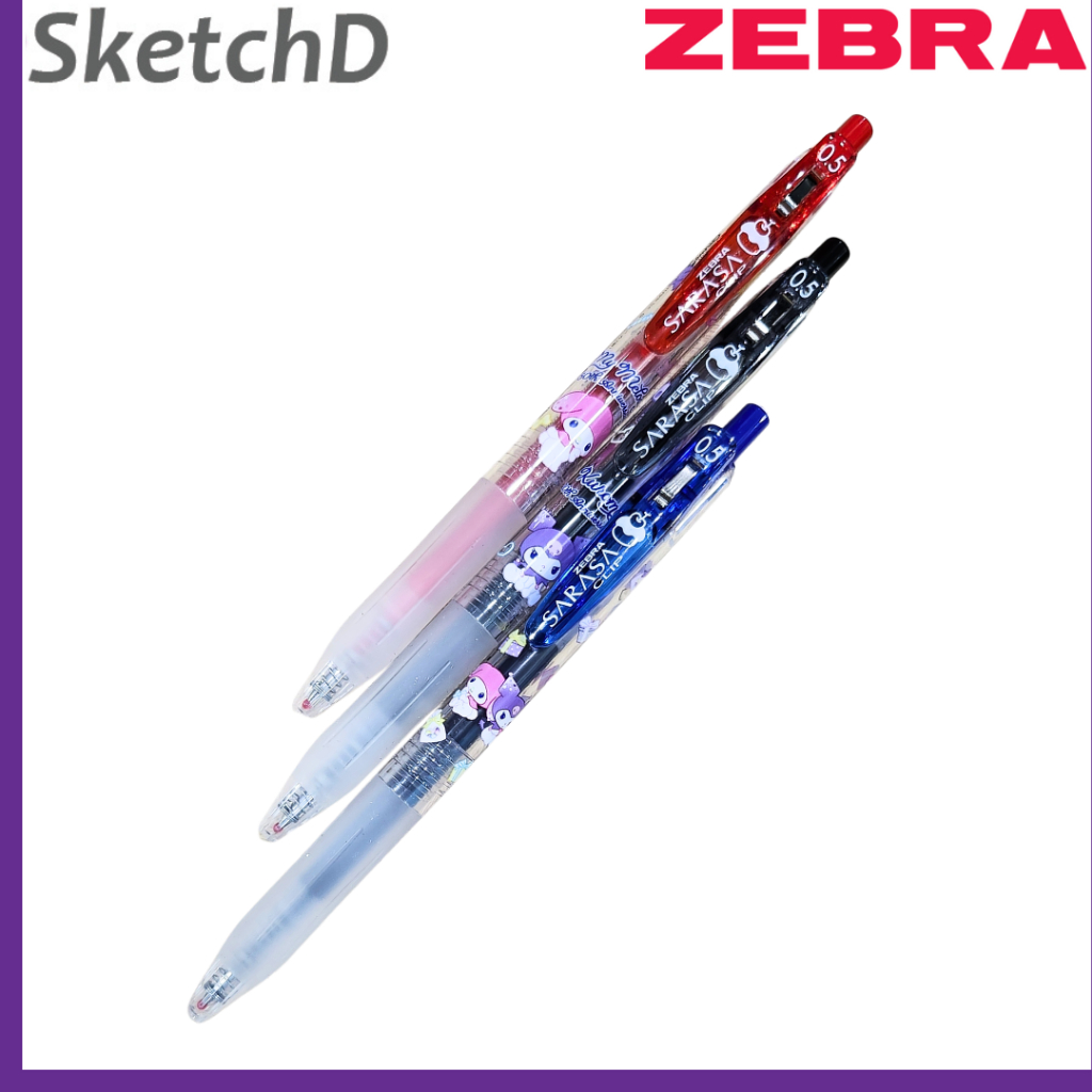 Pena Zebra Sarasa Clip 05 Sanrio My Melody Kuromi anniversary bolpoin gel ballpoint limited edition