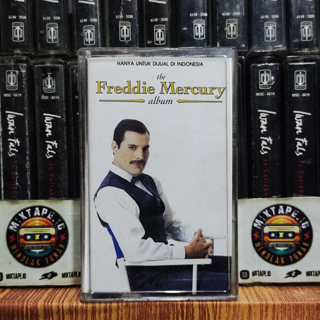Kaset - Freddie Mercury - The Album - Radio Tape - Kaset Pita - Radio - Pemutar Kaset - Retro - Clas