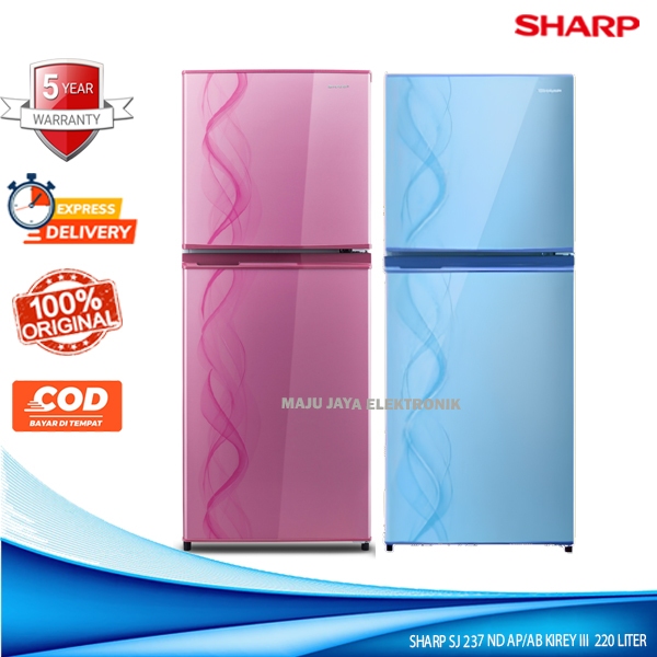 SHARP Kulkas 2 Pintu 220 Liter SJ 237 ND Kirey III Garansi Resmi 5th No Frost