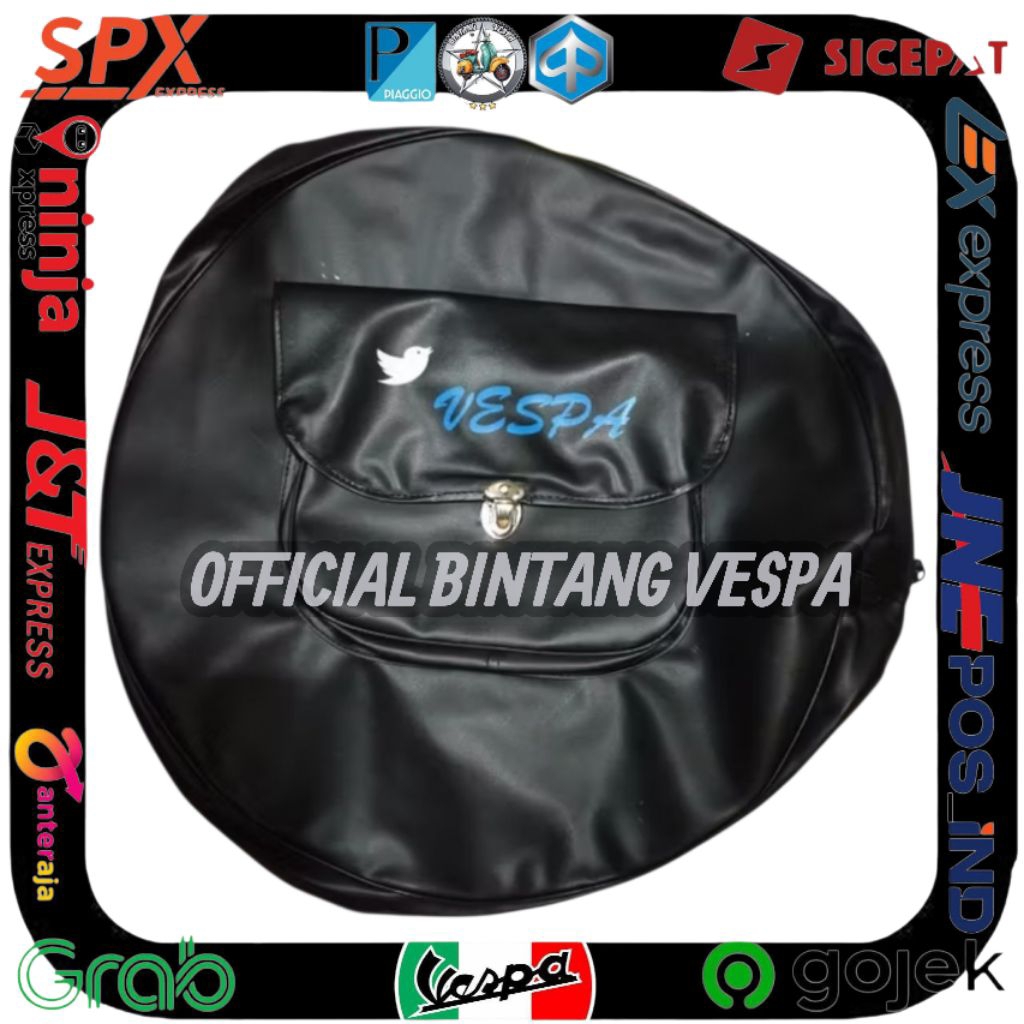 Cover ban serep ring 8 dan ring 10 Sarung ban serep vespa super sprint px excel exclusive spartan