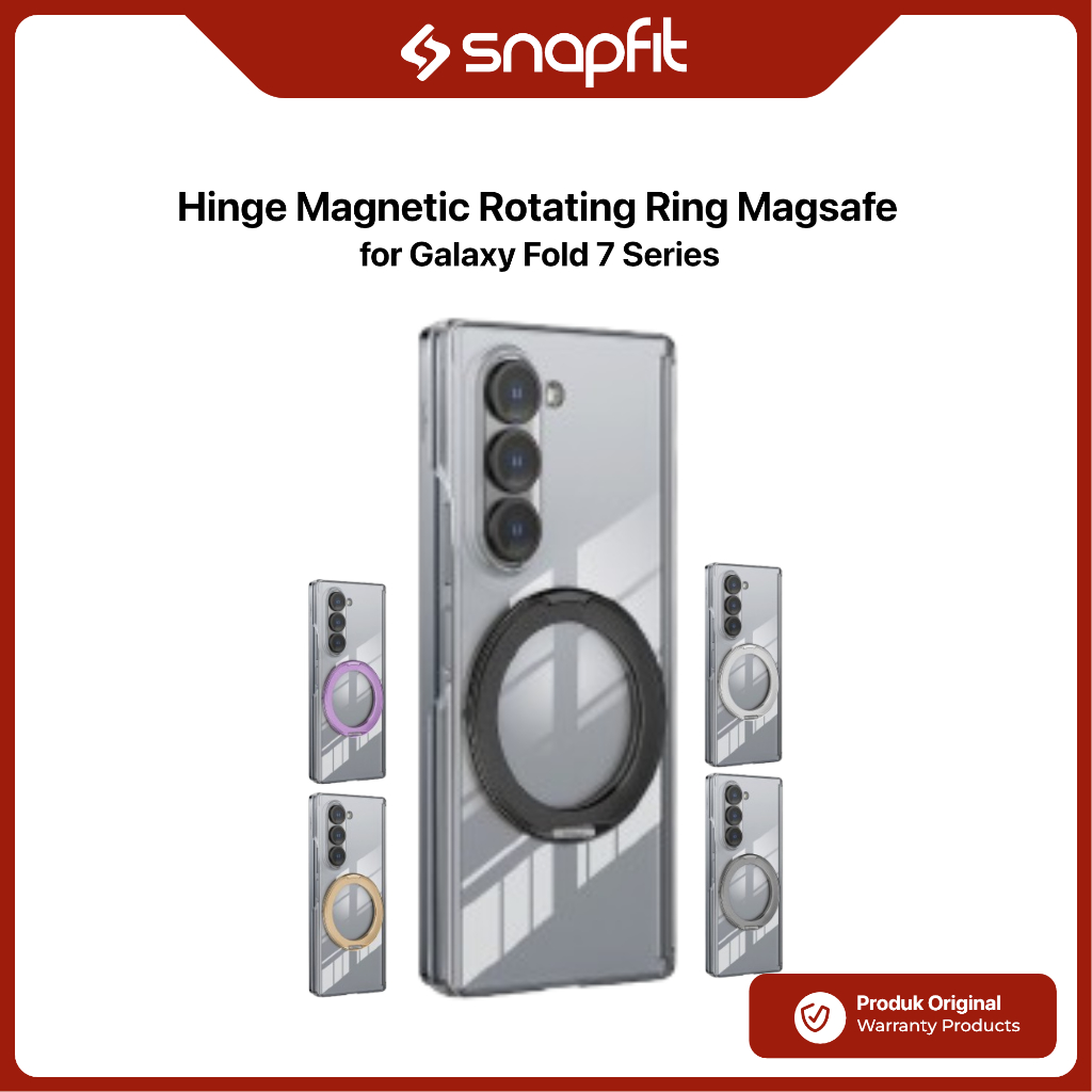 Case Samsung Galaxy Fold 7 Fold7 SNAPFIT Hinge Magnetic Rotating Ring Magsafe Stand Case Belakang Sa