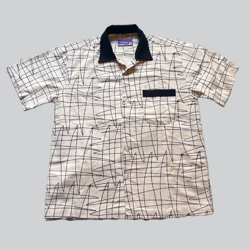 Lines Bowling Shirt Tropic Thunder Vintage Kemeja - M