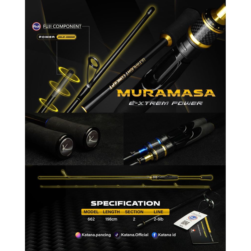 joran UL katana muramasa solid carbon ring fuji 662