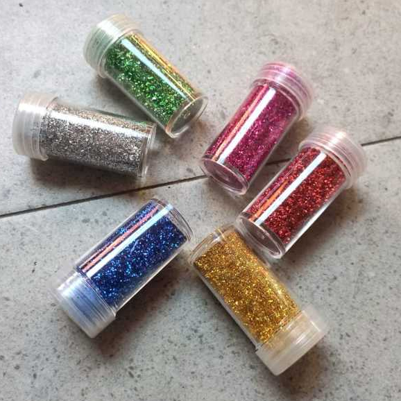 Glitter Bubuk Gliter Warna-Warni Bubuk Gliter 20gram Serbuk Gliter