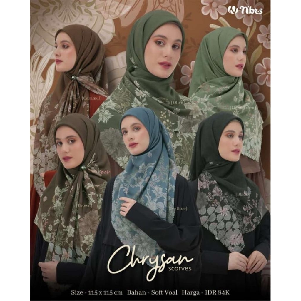 CRYHSAN SCARVES JILBAB NIBRAS SEGI EMPAT