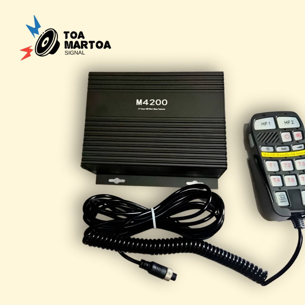MODUL ALARM AMPLIFIER M4200 HANDHELD 200W | 47 SUARA LANTANG UNTUK AMBULANCE, DAMKAR & PATROLI