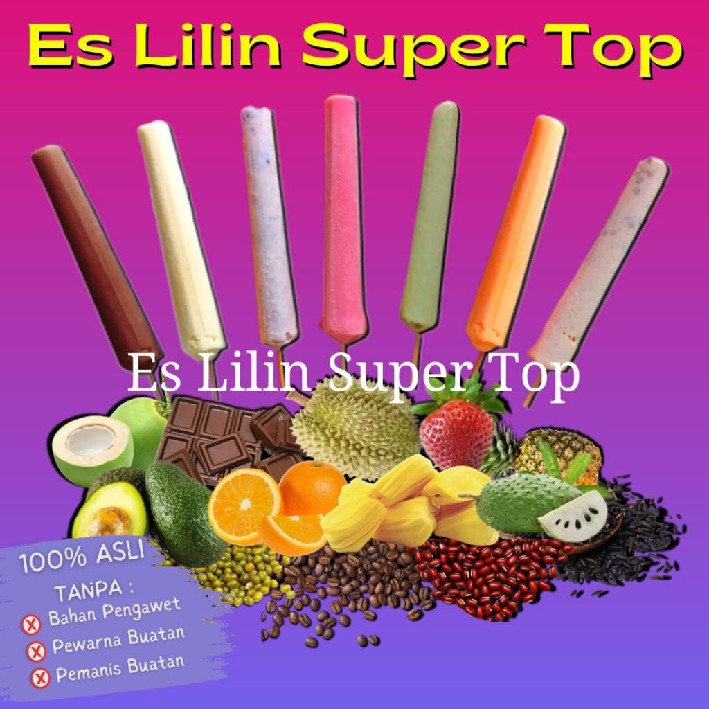 Es Lilin Super Top / Es Lilin / Gula Asli / Kemasan Baru / Enak...