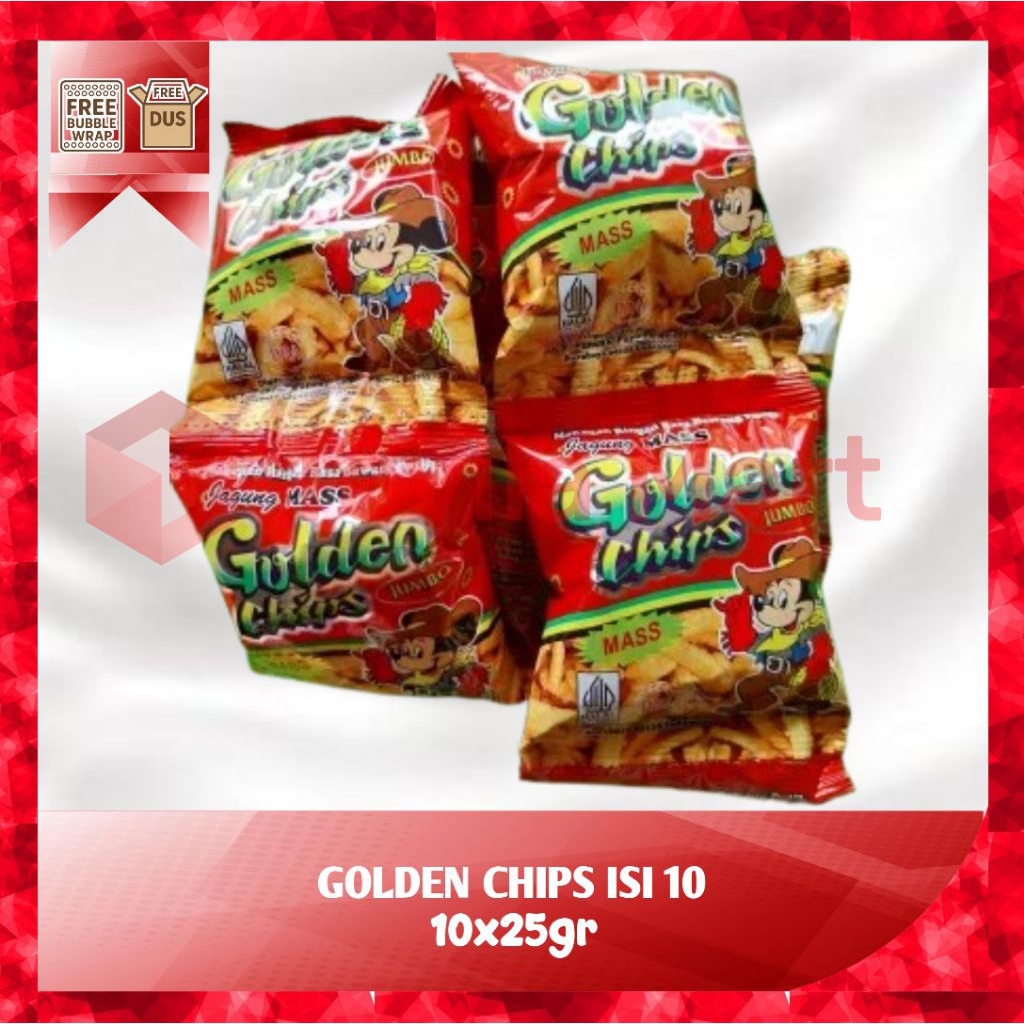 Classica2106 Snack Mass Potato Chips / Golden Chips 1 Renteng Isi 10 Pcs