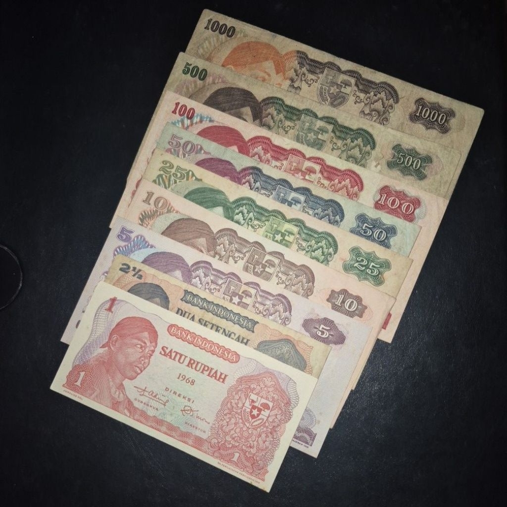 Uang Kuno Set Seri Sudirman Pecahan 1-1000 Rupiah
