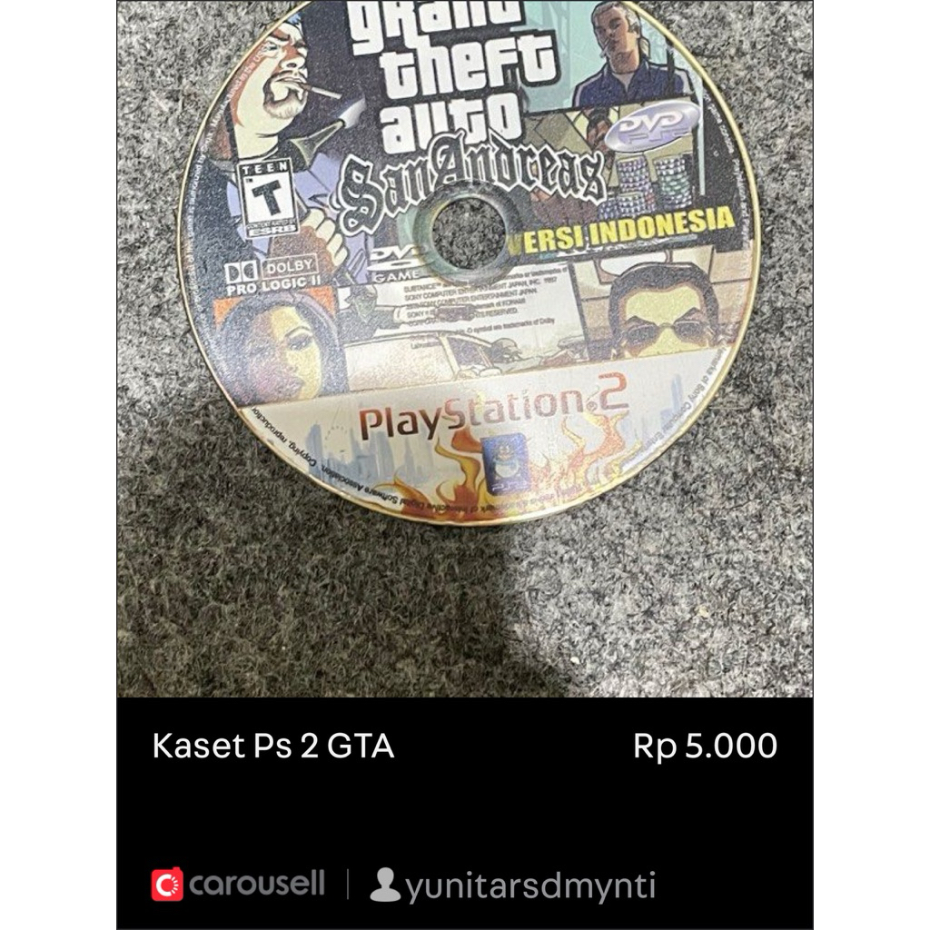 kaset ps2 gta