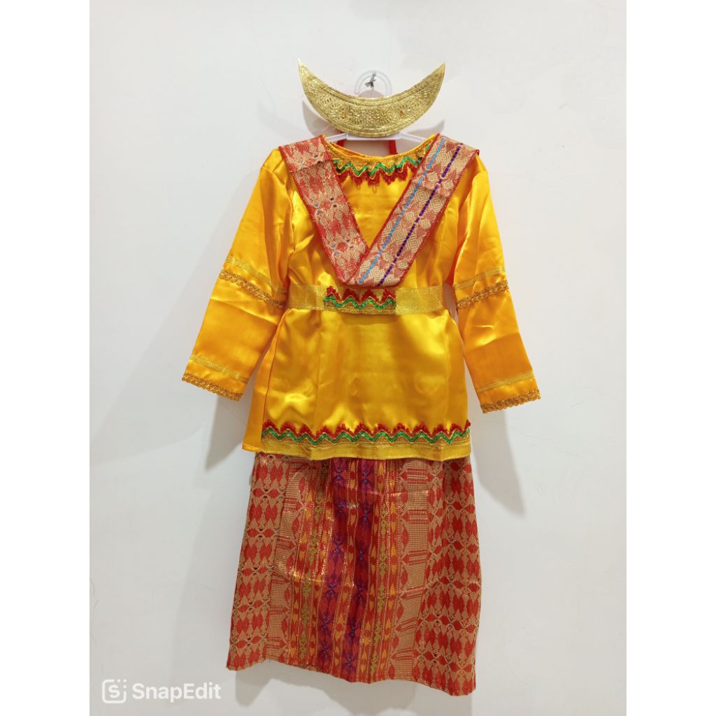 Baju Adat NTT Anak Paud TK SD Perempuan Cewek / Pakaian Adat NTT / Baju Karnaval