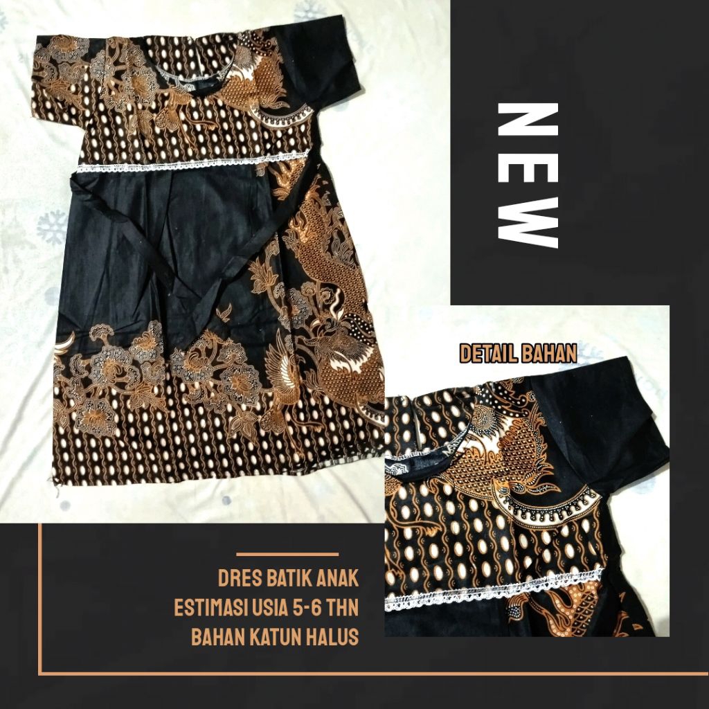 DRESS BATIK ANAK PEREMPUAN / DASTER ANAK PEREMPUAN LUCU