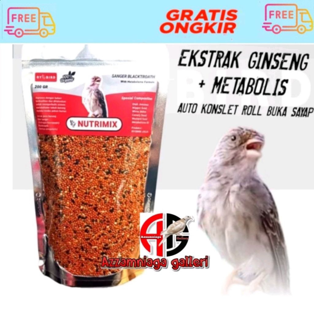 NUTRIMIX BLACKTRHOAT NUTRIMIX  JEWAWUT PAKAN BURUNG  BLACKTRHOAT