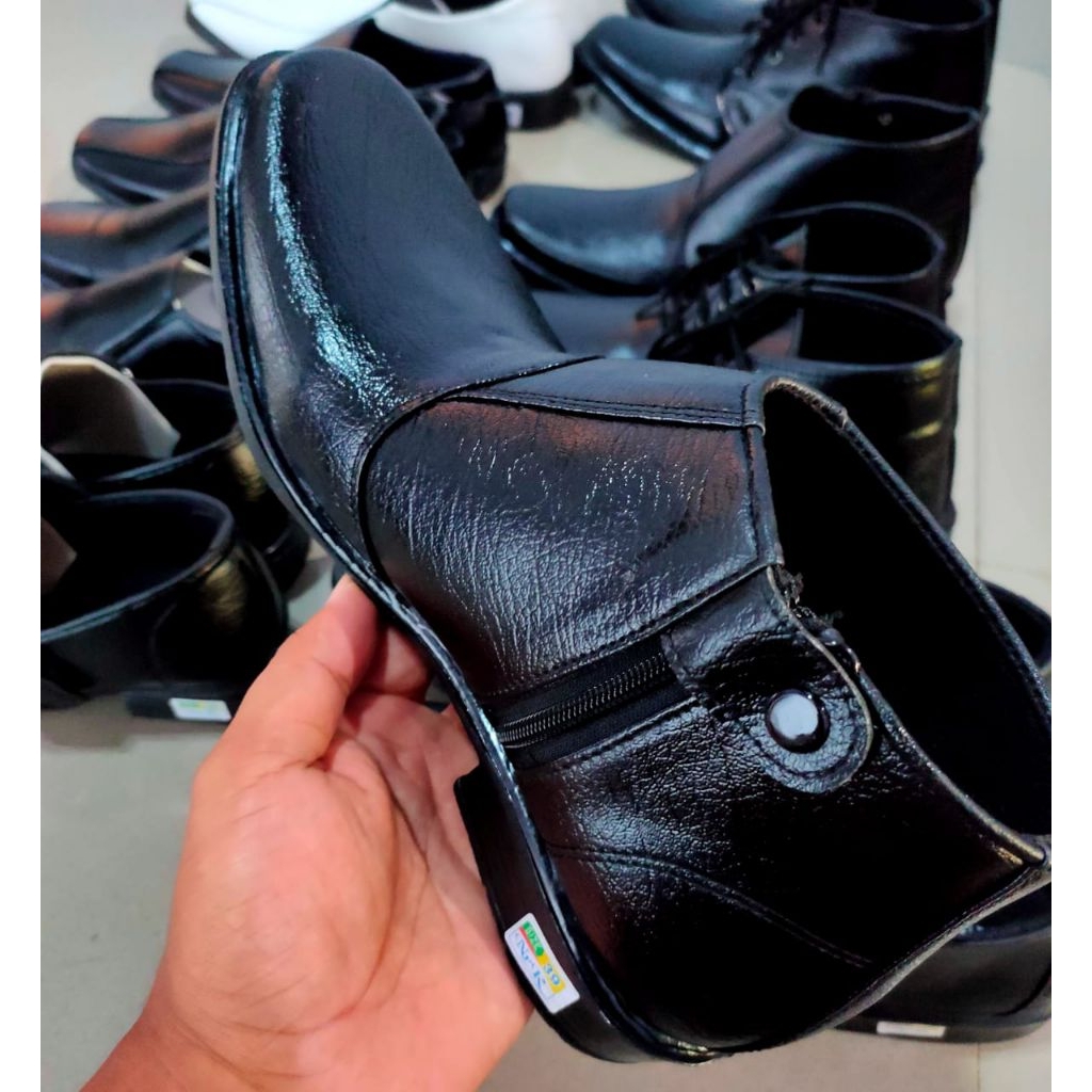 Sepatu Satpam anak laki laki  sekolah pondok/sepatu Pdh Hitam Pria Sepatu Pantofel cowok/Sepatu Kuli