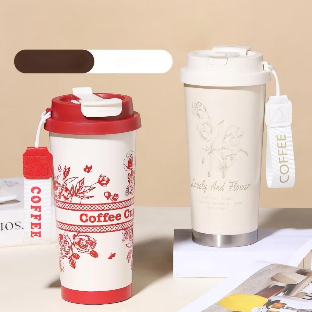 Tumbler Stainless Steel SUS 316 Termos Kopi 500 ML -  Mug Gelas Vacum Tahan Panas Dingin Botol Minum