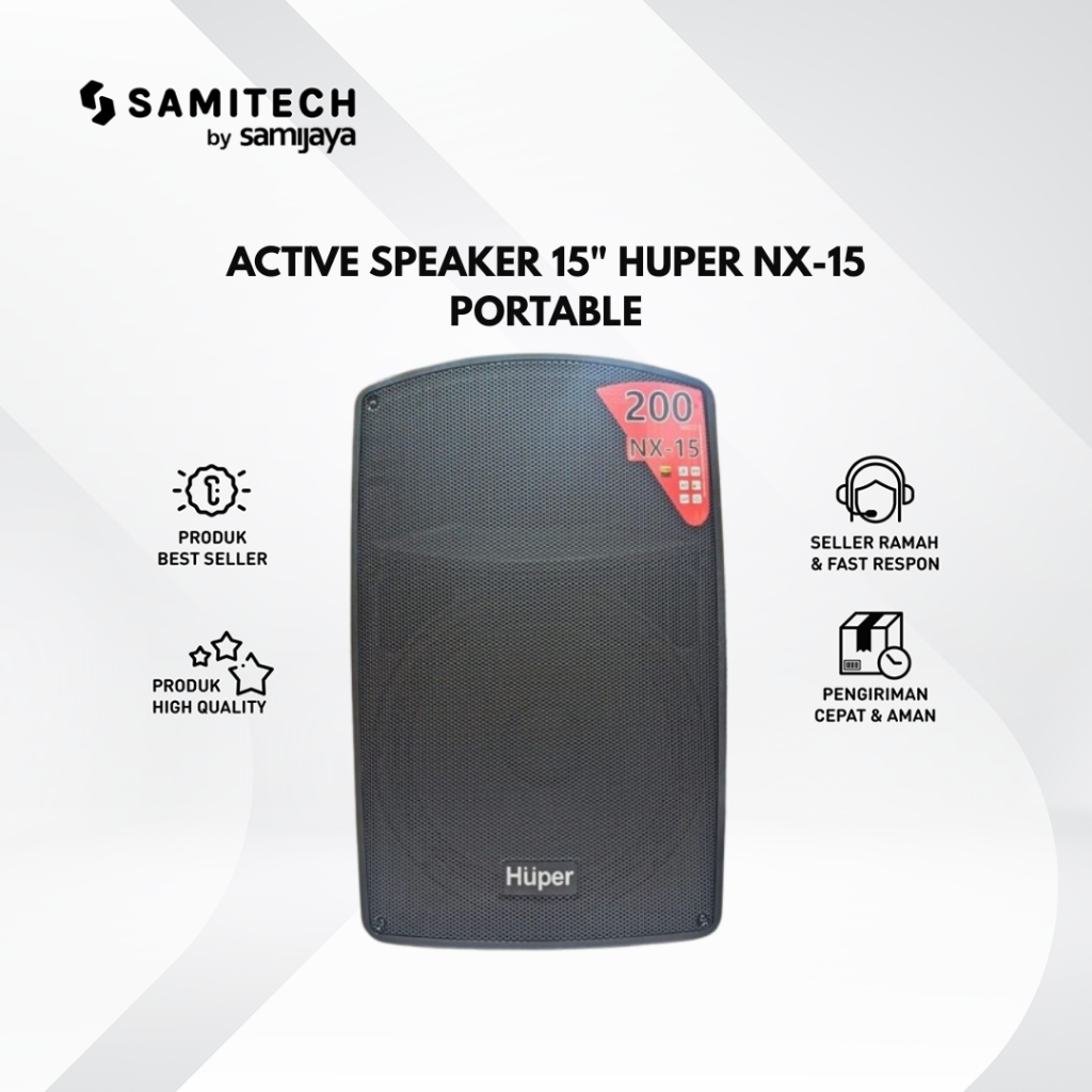 ACTIVE SPEAKER 15" HUPER NX-15 PORTABLE BERGARANSI RESMI