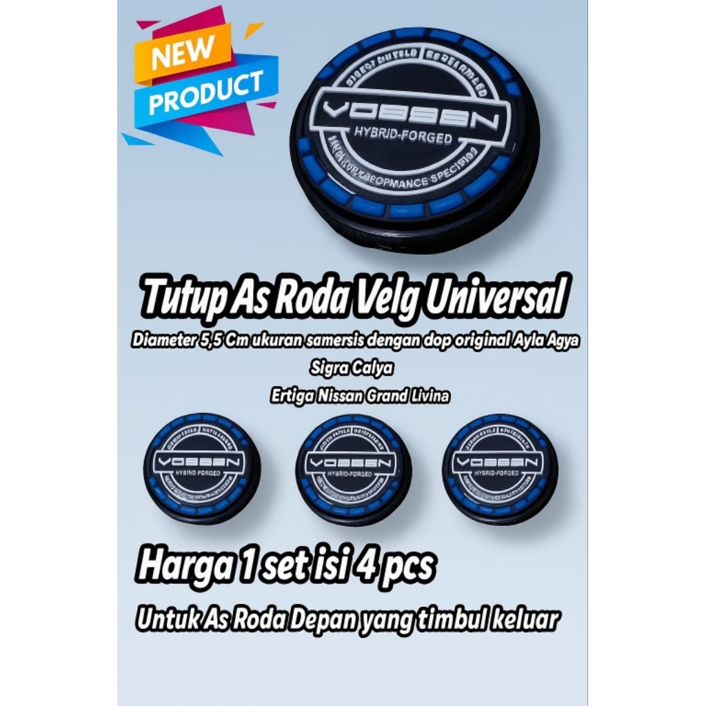 Tutup Dop As Roda Velg Racing Universal Diameter Kaki 5,4Cm