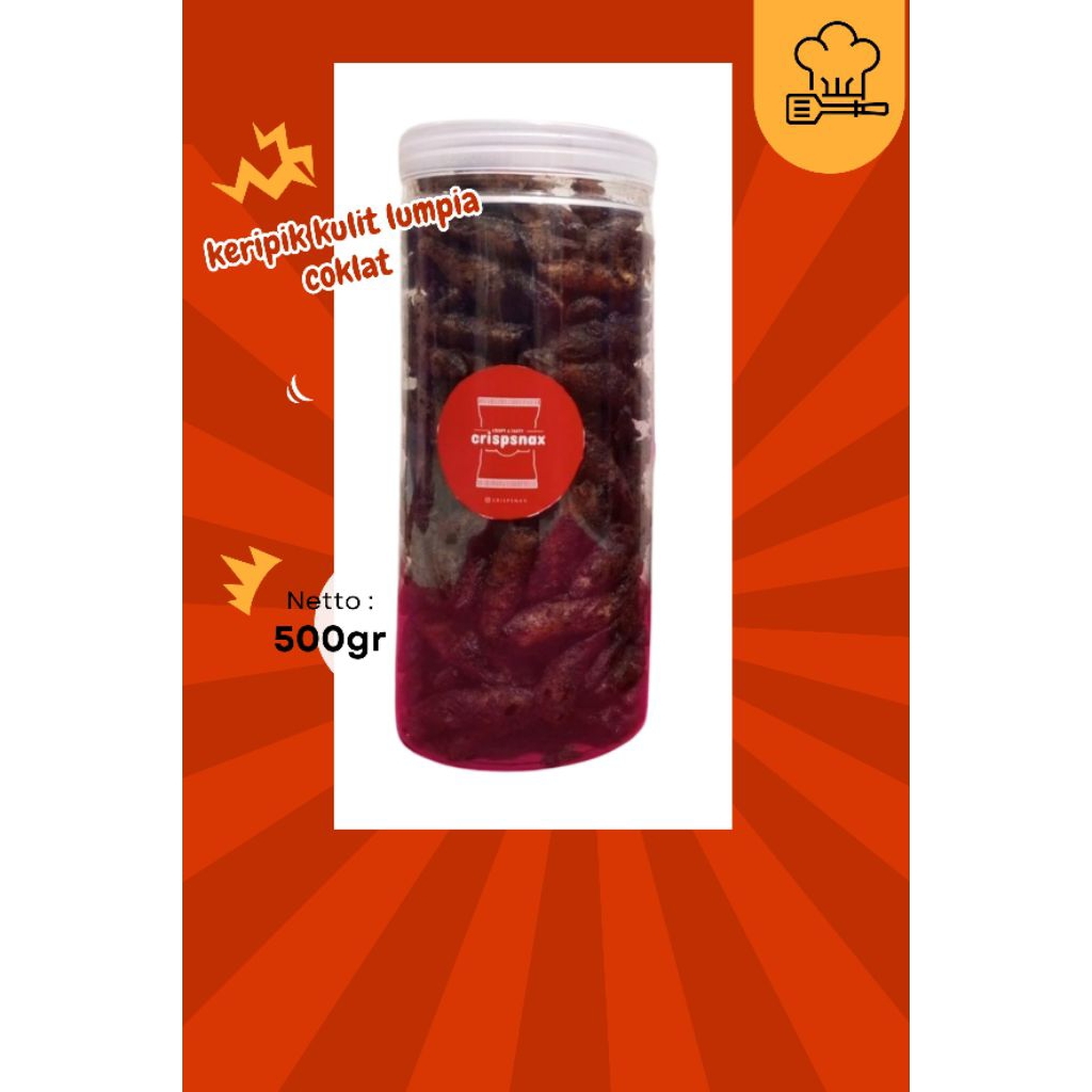 keripik kulit lumpia rasa coklat ukuran 500gram