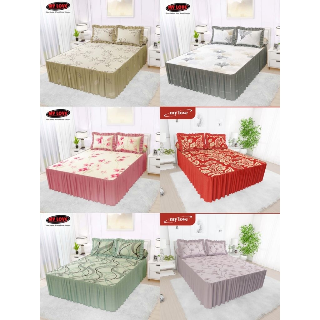 My Love Sprei Rumbai Motif Uk 180x200 dan 160x200 / Sprei Rumbai MyLove Terlaris