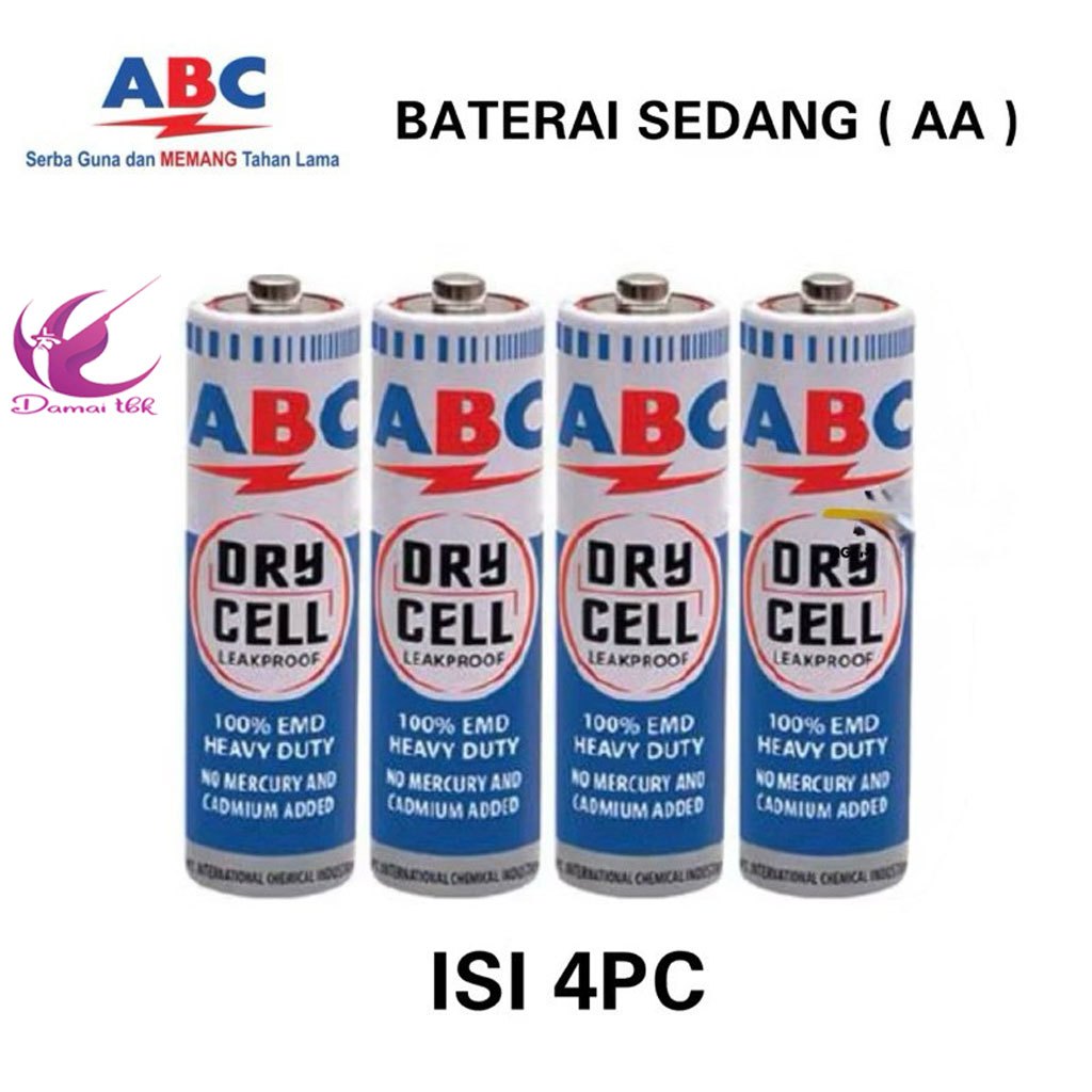 Batu baterai ABC kecil Biru( AA ) 4pcs