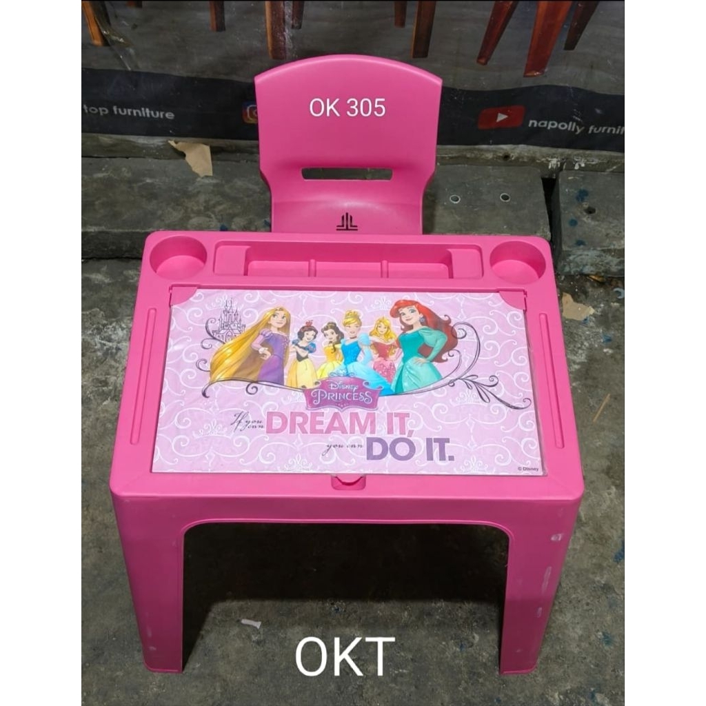 Meja Belajar Anak + kursi Napolly