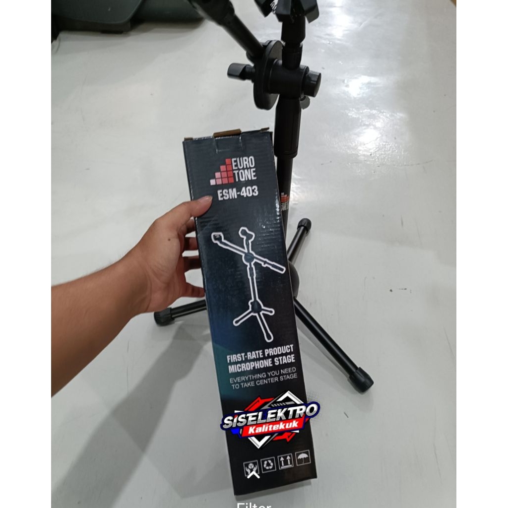 stand mic pendek stand microphone pendek eurotone esm 403