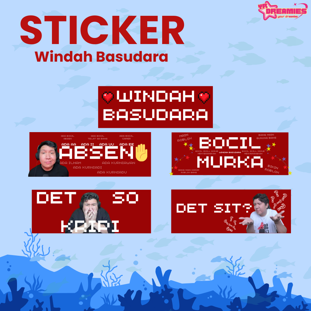 Sticker Windah Basudara | Windah Basudara | Windah Basudara staff | baca deks