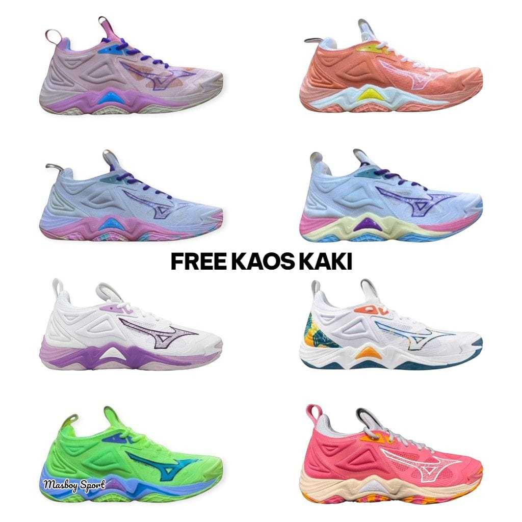 Sepatu Mizuno Wave Momentum 3 Low Women Terbaru / Sepatu Voli Mizuno Wave Momentum 3 Mid Bonus Kaos 