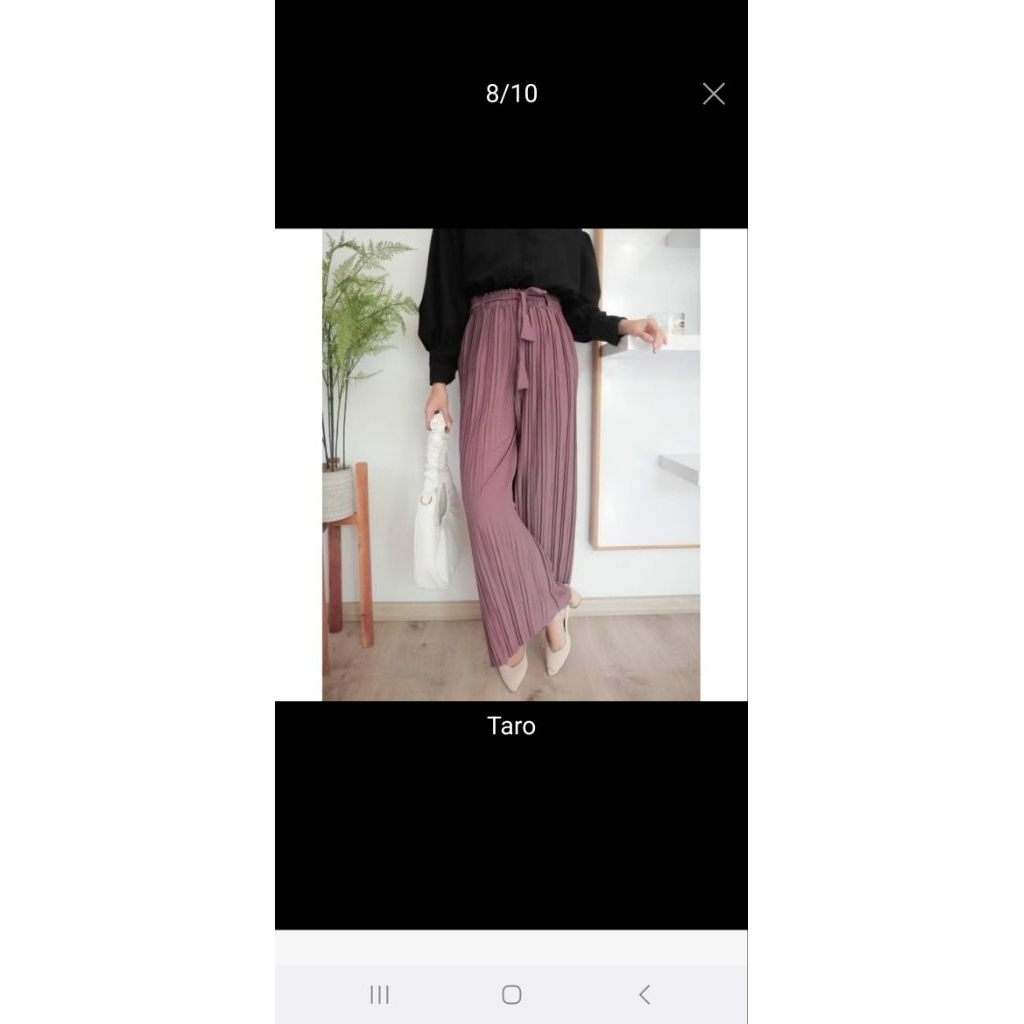 prelove celana wanita kulot warna dusty pink