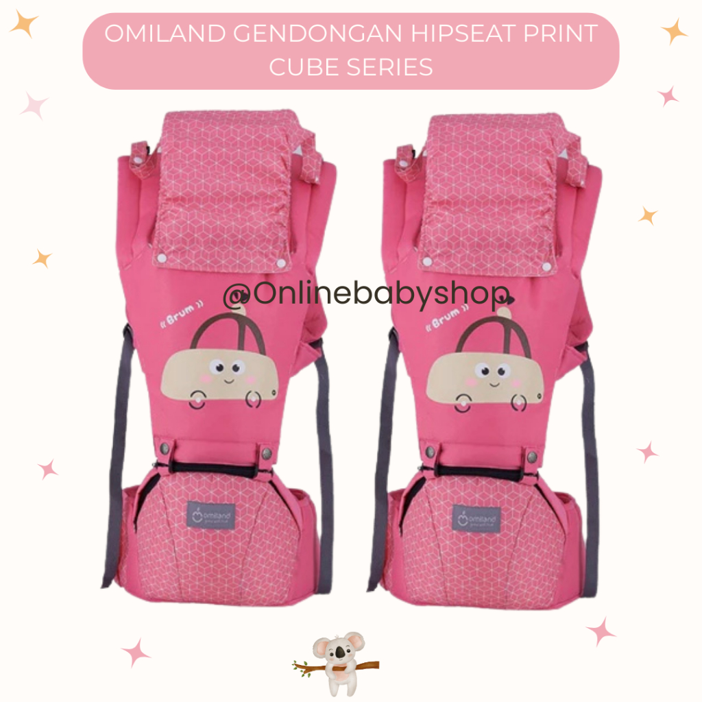Omiland Gendongan Hipseat Print Cube Series
