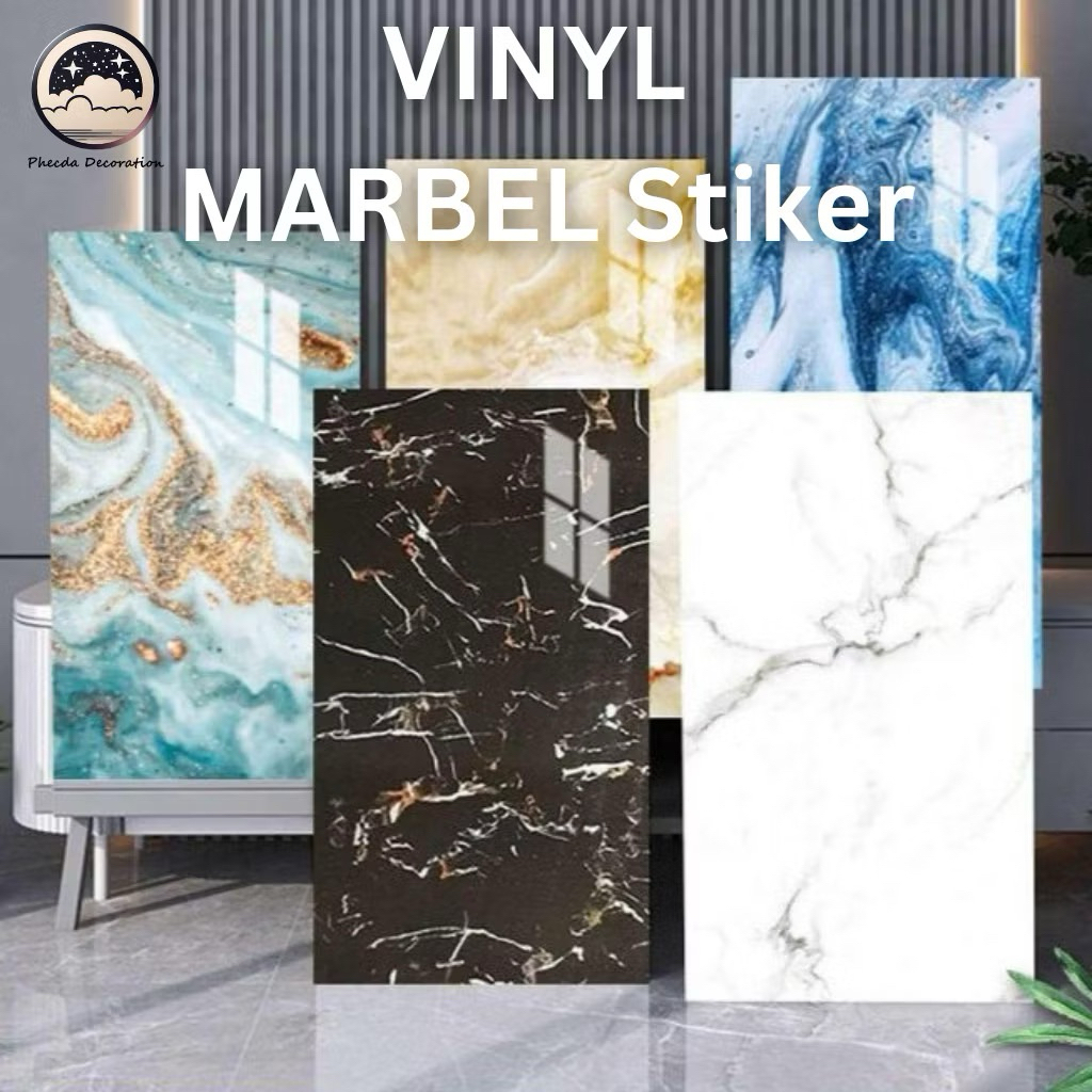 STIKER MARBEL VINYL 30cm x 60cm / STIKER DAPUR / STIKER KAMAR MANDI / VINYL MARBEL STIKER / STIKER D