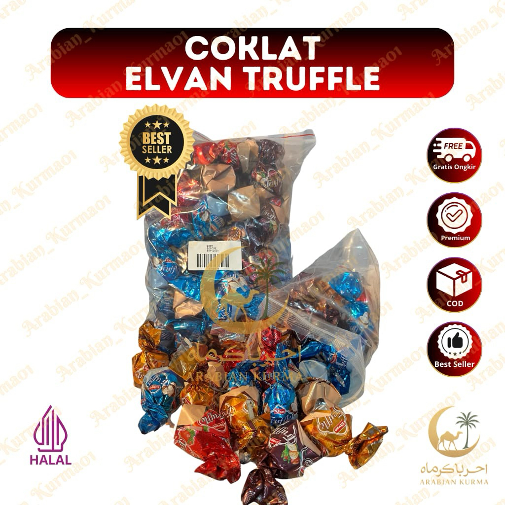 Coklat Elvan Truffle 1kg Chocolate Elvan Truflle BPOM Halal