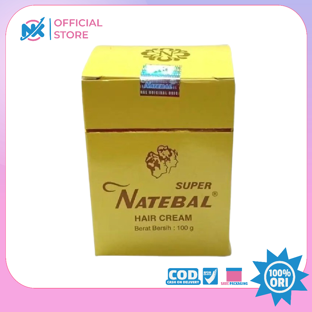 Natebal Hair Cream minyak rambut 100gr Super penghitam rambut