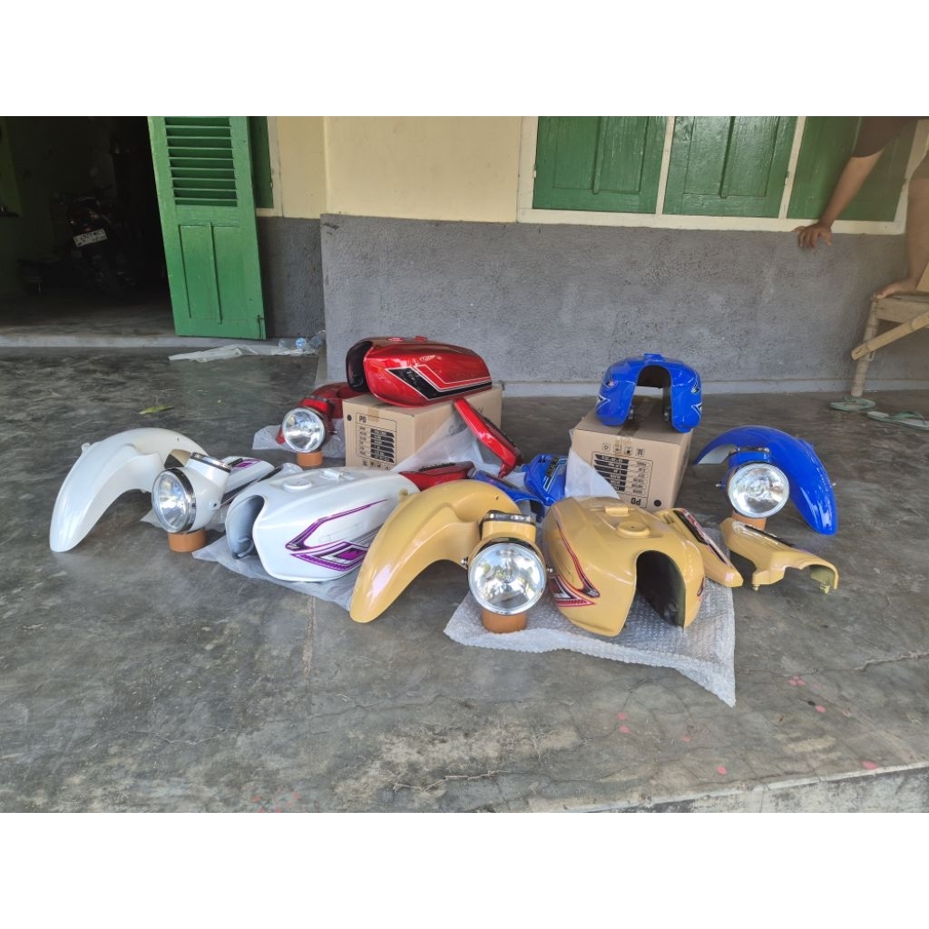SANDANGAN GL100 BODY GL CEPEK GL100 BATOK CD TEPONG GL100 SLEBOR LEO GADING SUDAH CAT WARNA WARNI DA