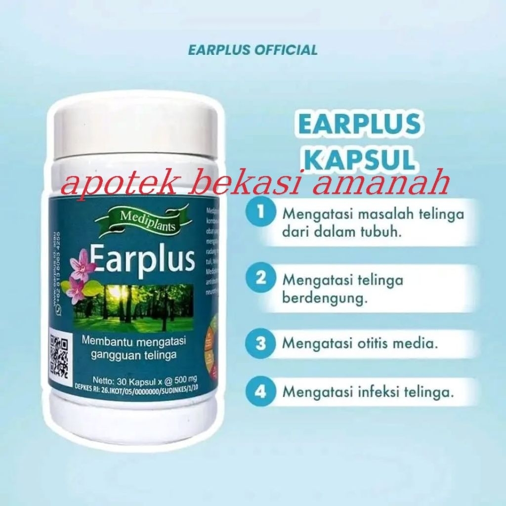 EARPLUS OBAT HERBAL ORIGINAL mengatasi berbagai keluhan Telinga Berdengung (Tinnitus) Telinga Berair