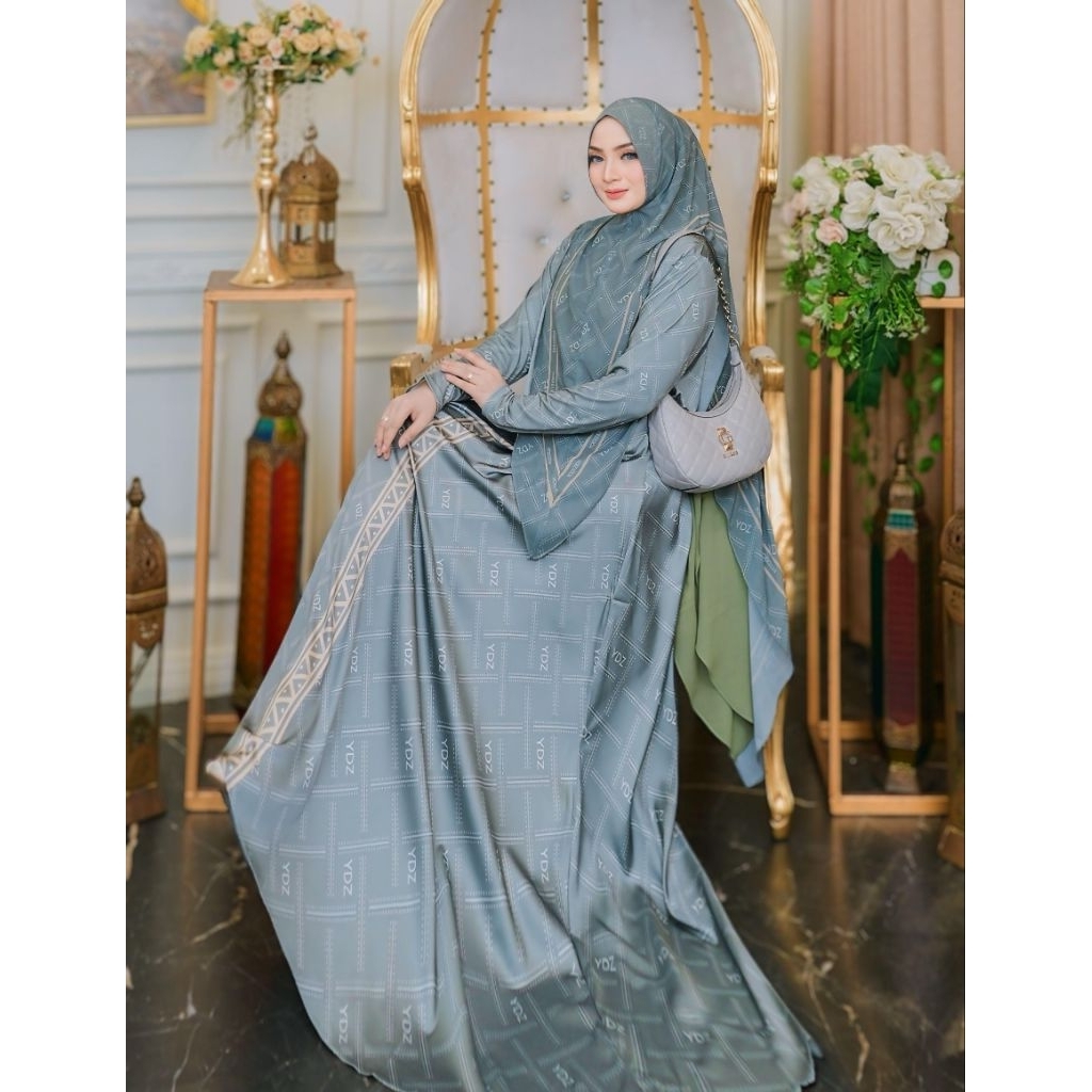 CKP Series by Yodizein Syari / gamis set hijab printing premium / gamis mewah elegant rekomended
