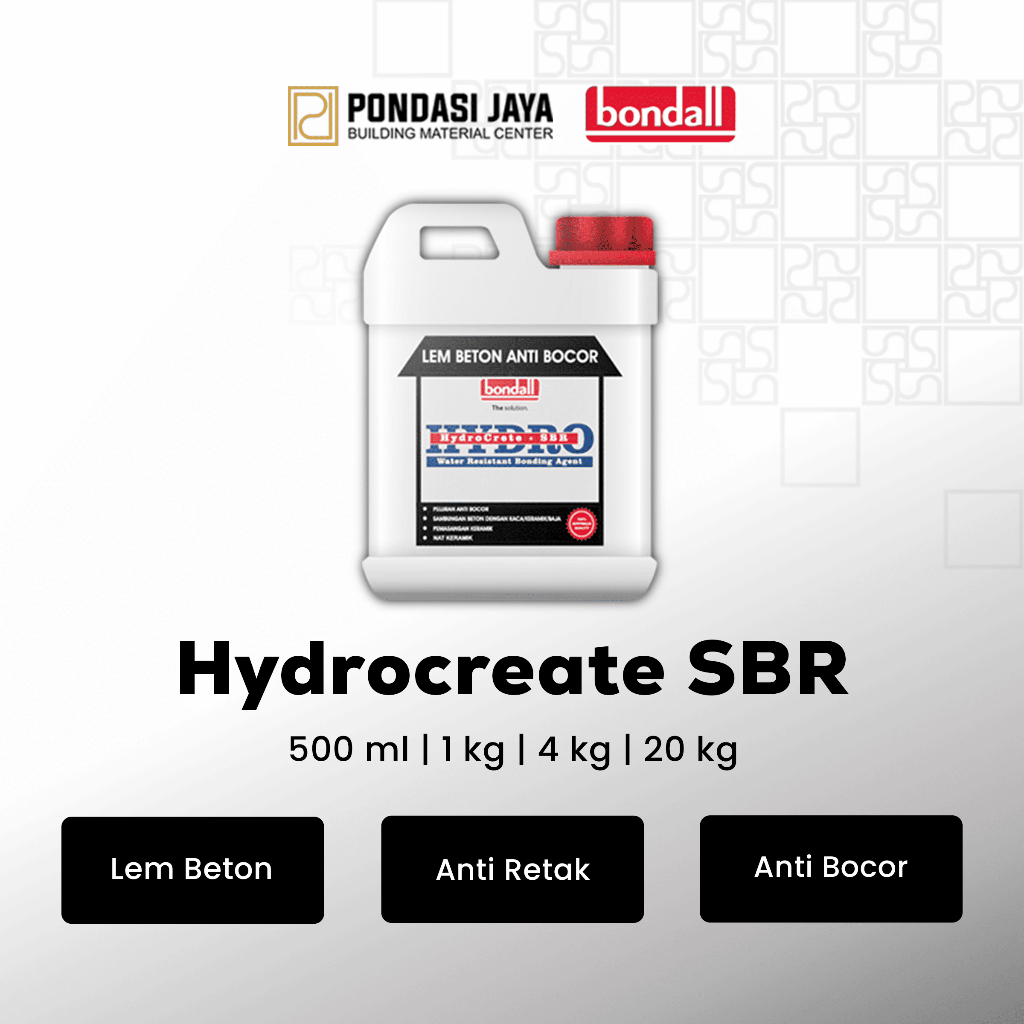 Lem Beton Anti Bocor Bondall Hydrocrete SBR Original 1kg