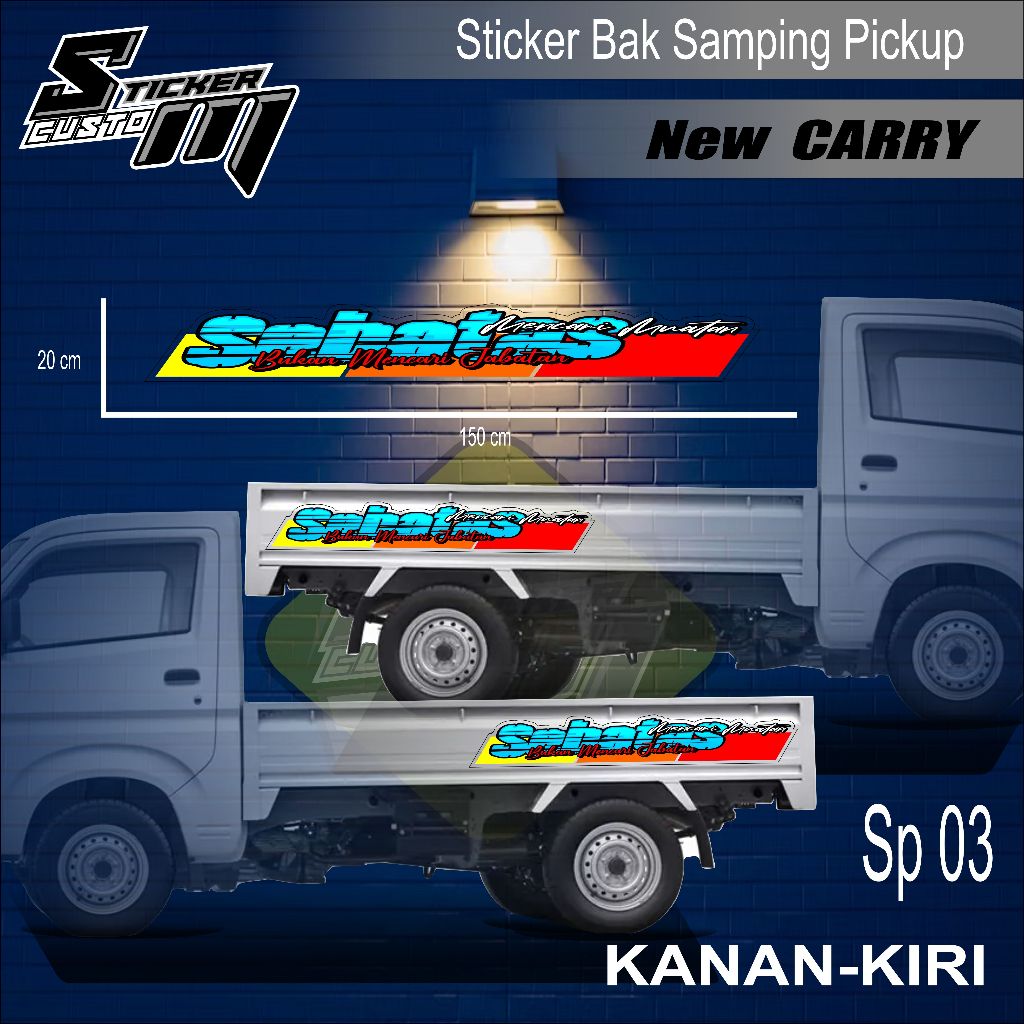 STICKER MOBIL PICK UP NEW CARRY STICKER DECAL TULISAN CARRY PICK UP / STICKER BAK SAMPING GRANMAX 03