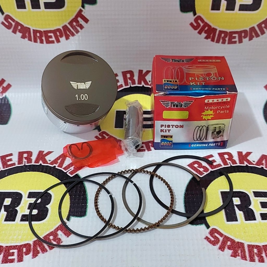 Piston Viar bit matic 100cc set OS 1,00 motor roda tiga -Sedia sparepart motor roda3 Viar bit Nozomi